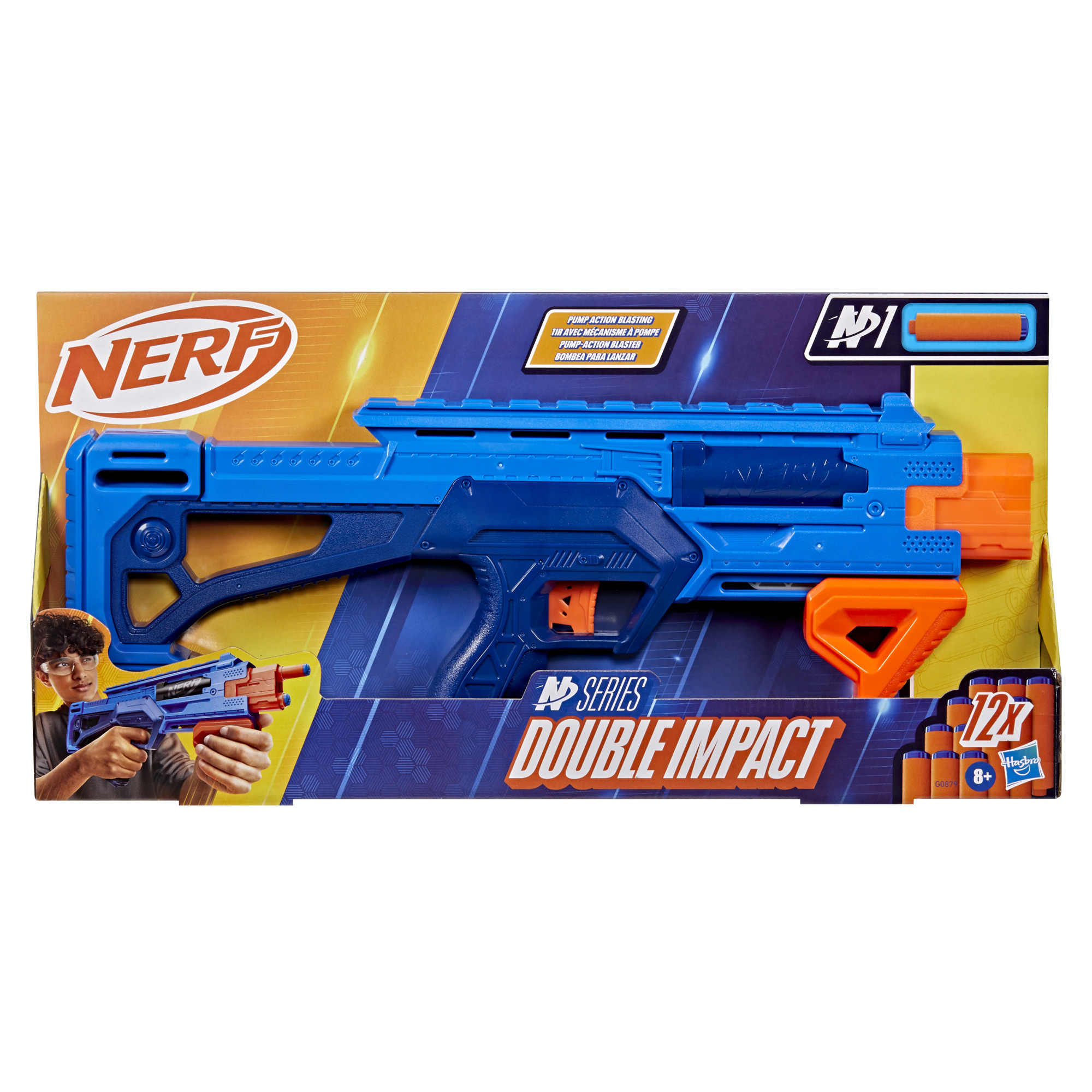Дитячий іграшковий бластер Nerf N Series Double Impact, від 8 років (G0879)
