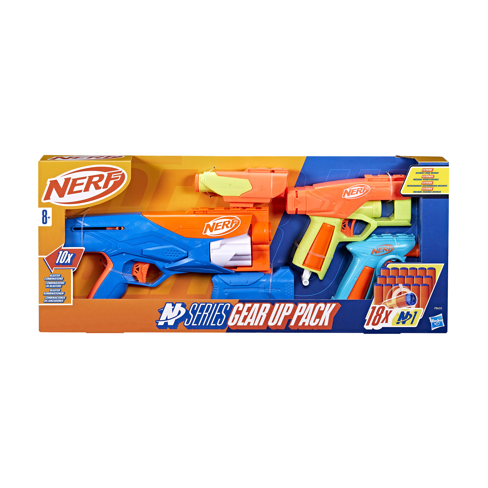 Дитячий іграшковий набір Nerf N Series з 3-х іграшкових бластерів та 18 стріл, від 8 років (F8633)